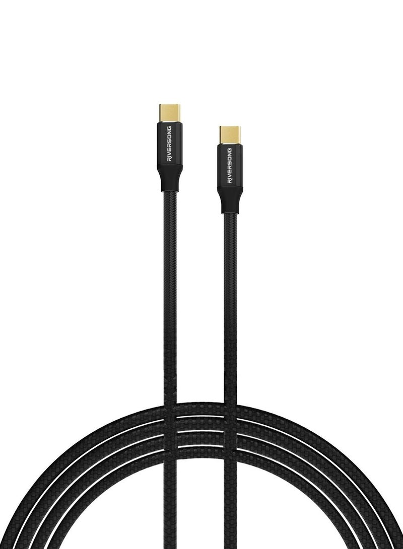 RIVERSONG Type-C to Type-C 2.4A Charging cable - Hercules C2 - 1.8 meters - Image 2