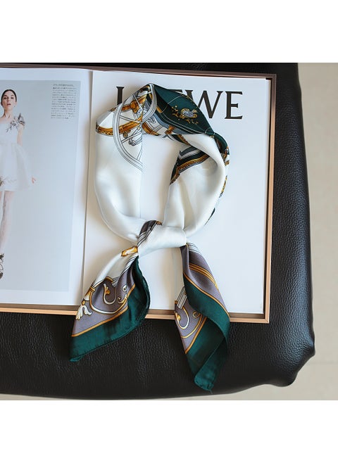 New Silk Square Scarf Versatile Spring Autumn Camel