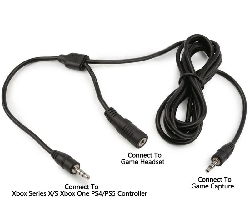 Akingdleo Game Capture Party Link Cable Compatible for Elgato HD60 S/S+, HD60 X, HD60PRO Game Capture Card, Party Chat Adapter Cable Compatible for Xbox One X/S PS4 PS5 - Image 3