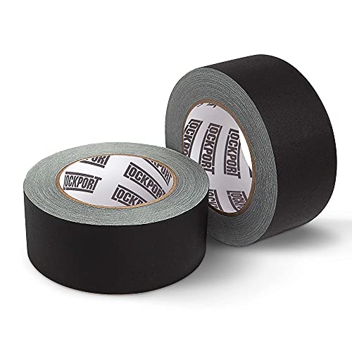 Lockport Black Gaffers Tape 2 inch x 30 Yards - 2 Pack Pro Black Gaff Tape - No Residue, Water Resistant, Non-Reflective, Easy Tear - Multipurpose - Image 1