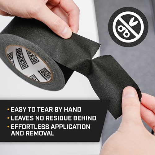Lockport Black Gaffers Tape 2 inch x 30 Yards - 2 Pack Pro Black Gaff Tape - No Residue, Water Resistant, Non-Reflective, Easy Tear - Multipurpose - Image 3
