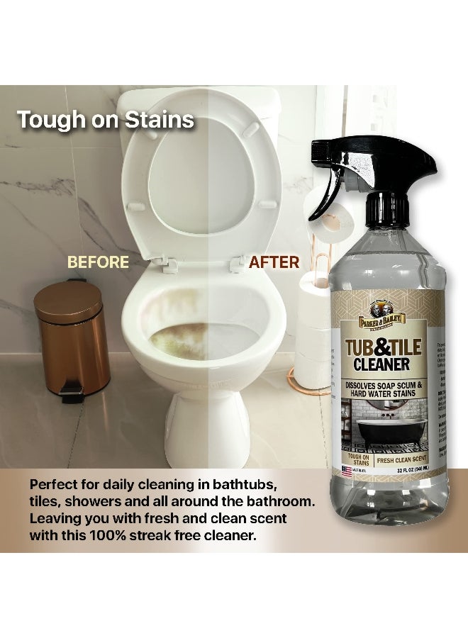 باركر آند بايلي 715331 بخاخ منظف لحوض الحمام والبلاط شفاف 32 أونصة - Image 3