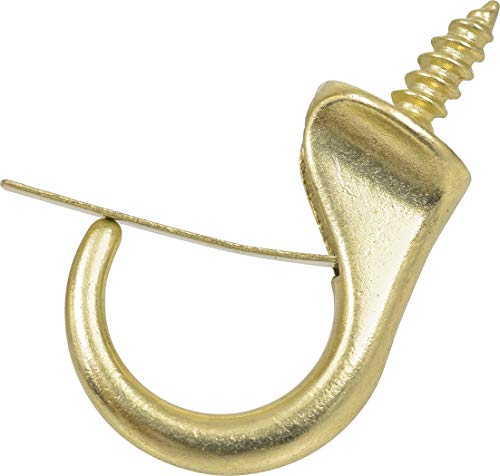 Hardware Essentials 851856 Safety Cup Hook Brass 7/8" - 2 Pack - Image 4