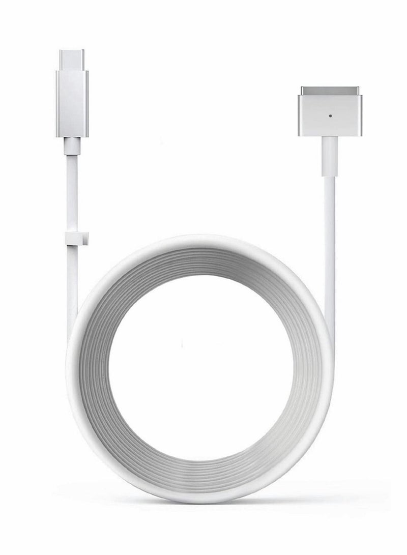 USB C to Magnetic T Tip Adapter Cable Cord, for MacBook Air Pro After 2012 Year A1436 A1465 A1466 MD760 MD761 MD711 White Color Designed 60w, fits 45W Mac-Book Power Supply  - Image 1