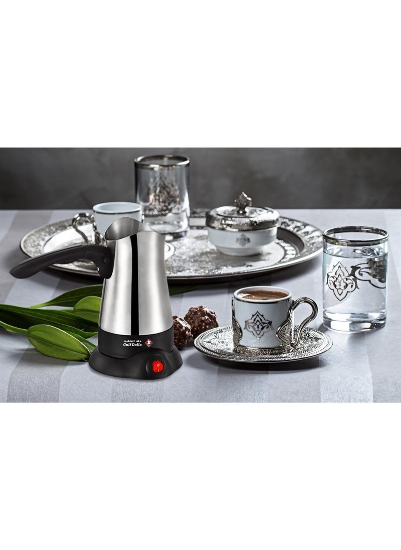 Gulf Dalla Gulf Dalla Turkish Tea Coffee Maker Stainless Steel 300 ml 800 Watt Silver GA-C96837  - Image 4