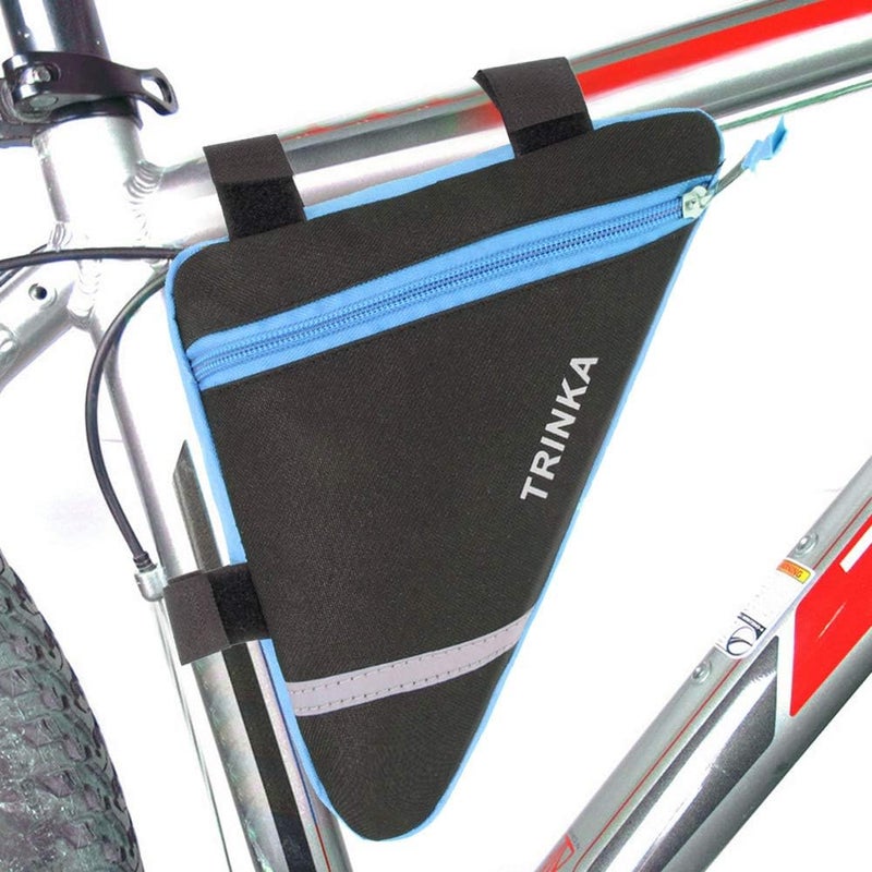 MOOCY Bike Bag, Bicycle Frame Bag,Cycling Accessories Pack for Phone, Wallet, Keys, Tools, Use for Road Bike MTB Commute Bicycle Bike Accessories - Image 1