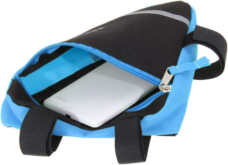 MOOCY Bike Bag, Bicycle Frame Bag,Cycling Accessories Pack for Phone, Wallet, Keys, Tools, Use for Road Bike MTB Commute Bicycle Bike Accessories - Image 4