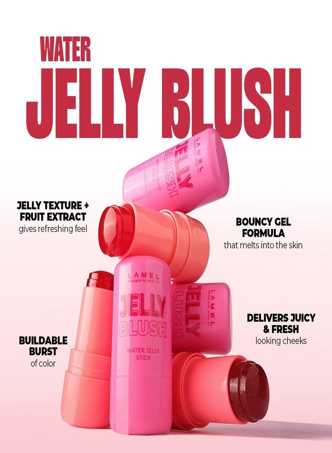 LAMEL Water Jelly Blush - Lightweight Gel Blush for Cheeks & Lips, Water-Based, Buildable Color, Dewy Natural Finish, Long-Lasting (Guava, 6.6gm) - Image 2