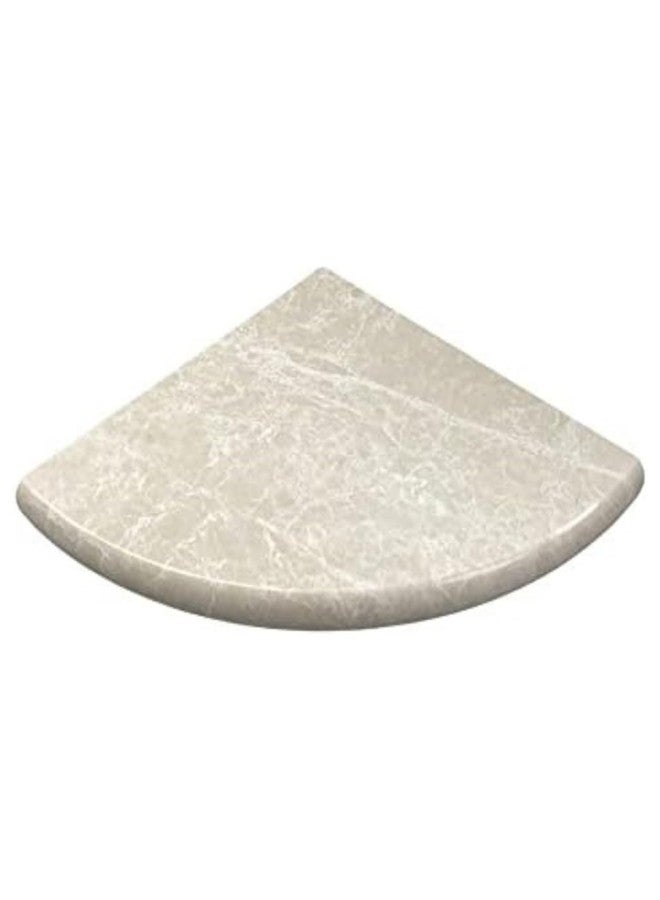 Tenedos Botticino Light Beige Cream Marble Shower Corner Shelf Premium Quality Stone Bathroom Caddy Organizer for Soap Shampoo Storage (1 Piece) - Image 1