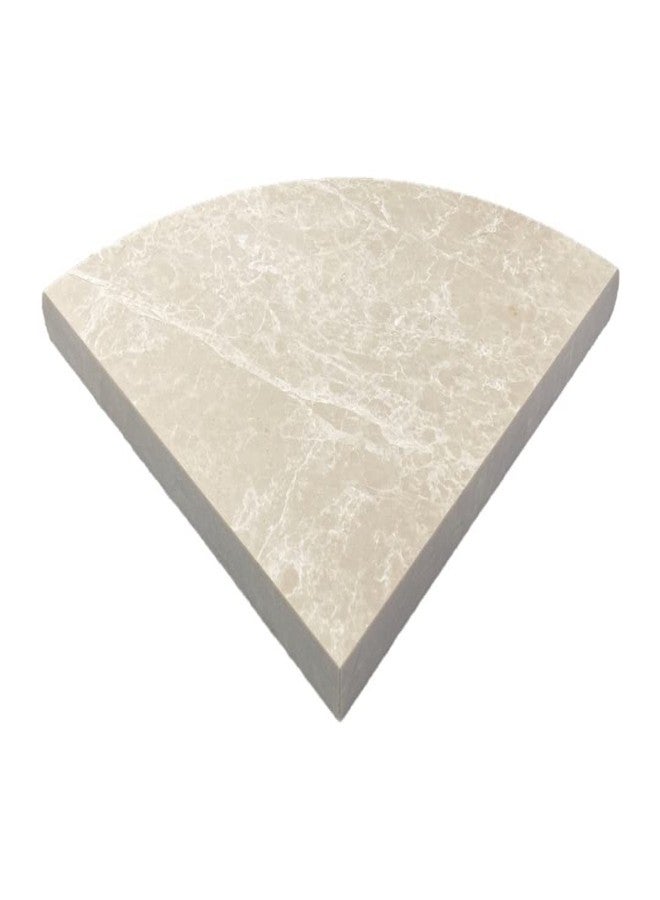 Tenedos Botticino Light Beige Cream Marble Shower Corner Shelf Premium Quality Stone Bathroom Caddy Organizer for Soap Shampoo Storage (1 Piece) - Image 5