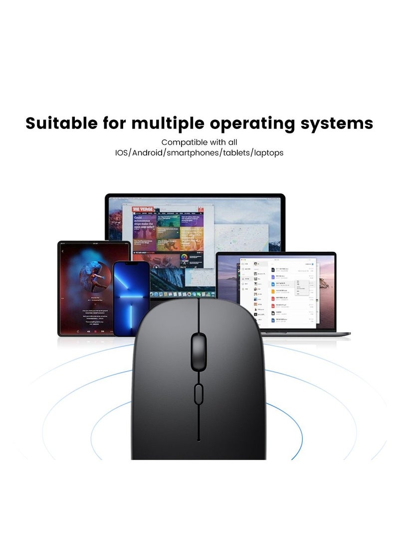 AROAQ Wireless Mouse, Ergonomic PC Mouse with USB Receiver for Computer, Laptop, Desktop, Silent Click, Comfortable Ergo Mouse, 15M Wireless Connection, Ultra-fast Scroll - Image 5