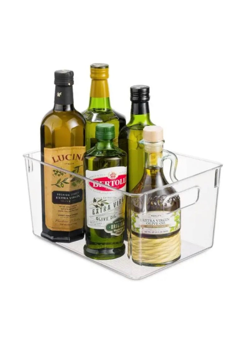 Piccasio PICCASIO 2Pcs Clear Plastic Fridge Refrigerator Organizer Bins With 2Pcs Egg Tray, Food Storage Container Box With Hand0les For Freezer Fridge Pantry Kitchen Cabinets BPA Free Brand: Piccasio  - Image 3
