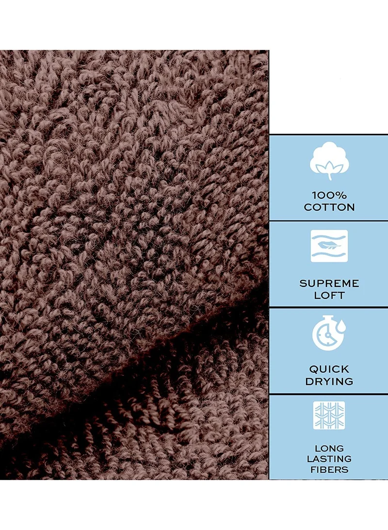 1Chase Luxury Hand Towels Cotton Hotel spa Bathroom Towel 16x30  Set Of 6  Brown