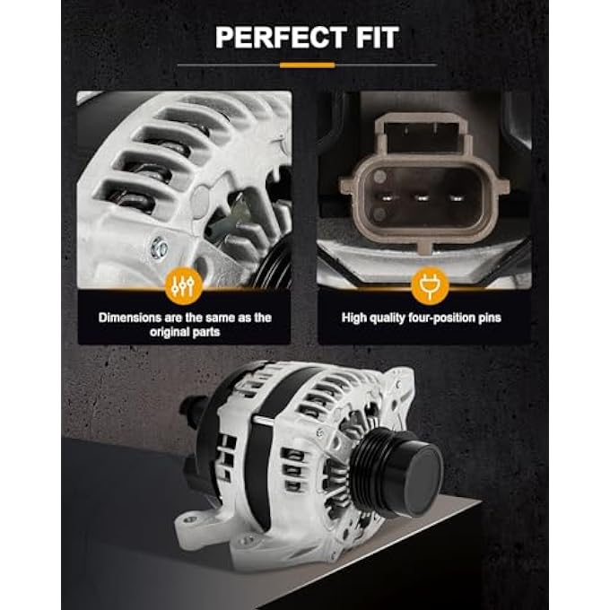 ROADFAR Alternator Compatible for for Ford for Explorer 2013-2016,for Ford for Fusion 2013-2017,for Ford for Taurus 2013-2015,for Lincoln for MKC 2015-2016,for Lincoln for MKT 2013-2014, Replace 11664 - Image 5