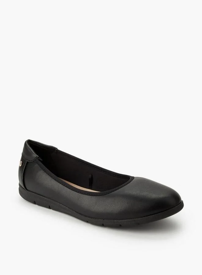 Flora Bella By Shoexpress BLACK Slip-On School Ballerina Shoes for Women | Best Price UAE