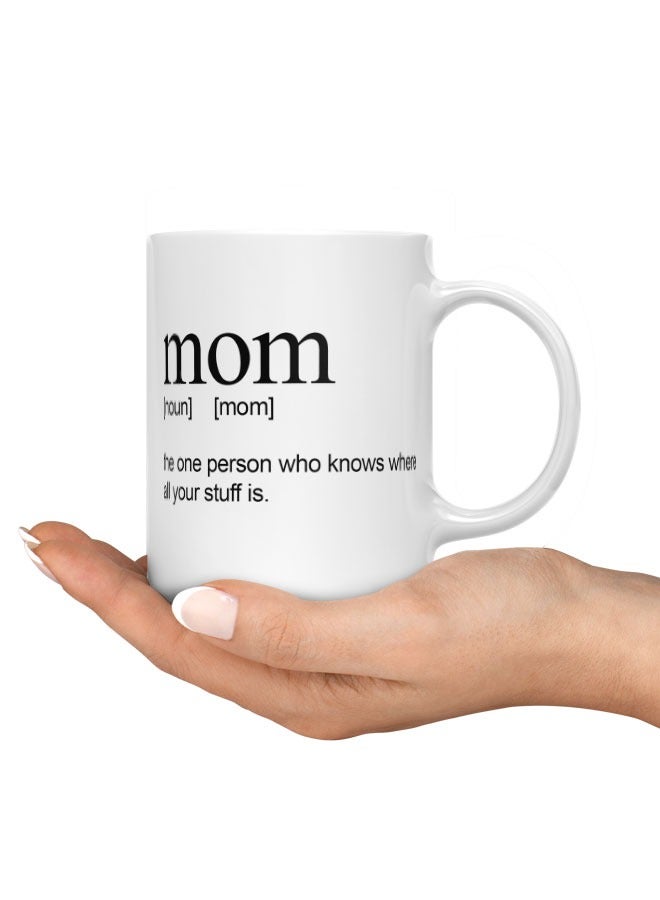 LIT Coffee Mug Funny Mom Quote White Mug Mother's Day Gifts Funny Mother Definition - Image 3