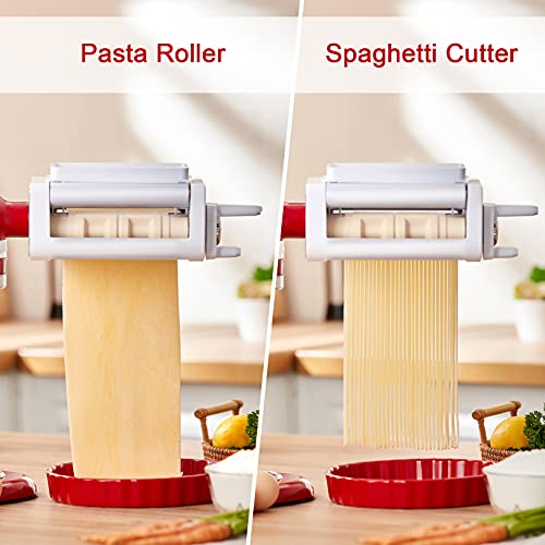 ANTREE 3-IN-1 Pasta Attachment & Ravioli Attachment for KitchenAid Stand Mixers, Pasta Maker Assecories included Pasta Sheet Roller, Spaghetti Cutter and Ravioli Maker Attachment - Image 3