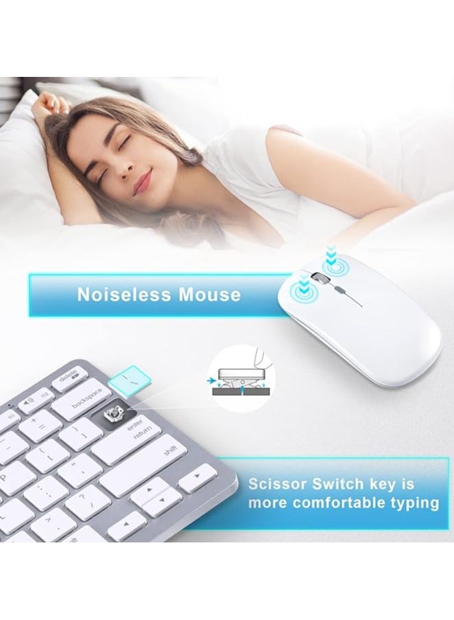 erorex Wireless Keyboard and Mouse Compatible with iMac MacBook and Windows Computer (Wireless Bluetooh) - Image 3