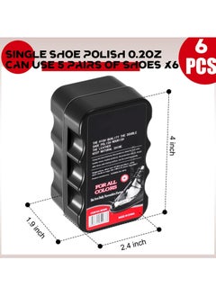 CMGTYYD Shoe Shine Sponge, 6 Pcs 0.2 oz Black and neutral, Gives Instant Gloss for Boot Bags Jacket Purse Cleaning, Any Color  - Image 2
