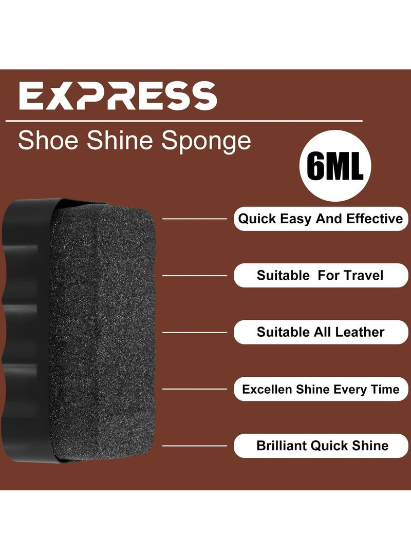 CMGTYYD Shoe Shine Sponge, 6 Pcs 0.2 oz Black and neutral, Gives Instant Gloss for Boot Bags Jacket Purse Cleaning, Any Color - Image 3