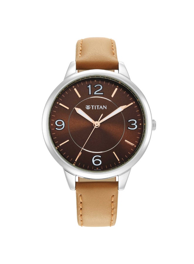 TITAN Women's Quartz Watch with Analog Display and Leather Bracelet 2617SL03  - Image 1