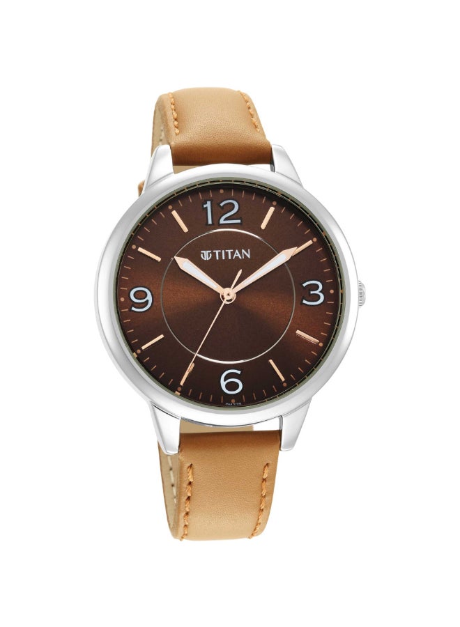 TITAN Women's Quartz Watch with Analog Display and Leather Bracelet 2617SL03  - Image 2