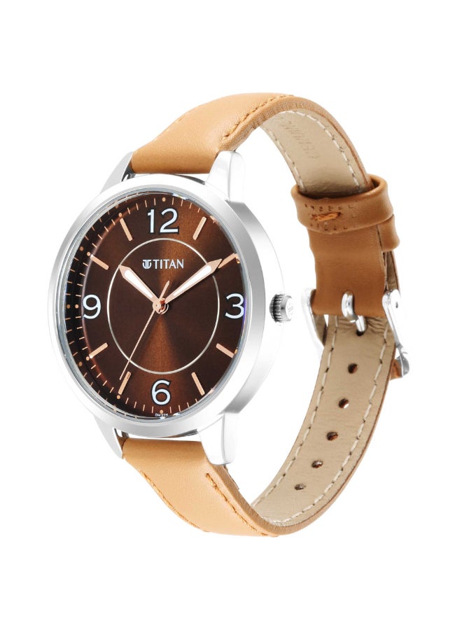 TITAN Women's Quartz Watch with Analog Display and Leather Bracelet 2617SL03  - Image 3
