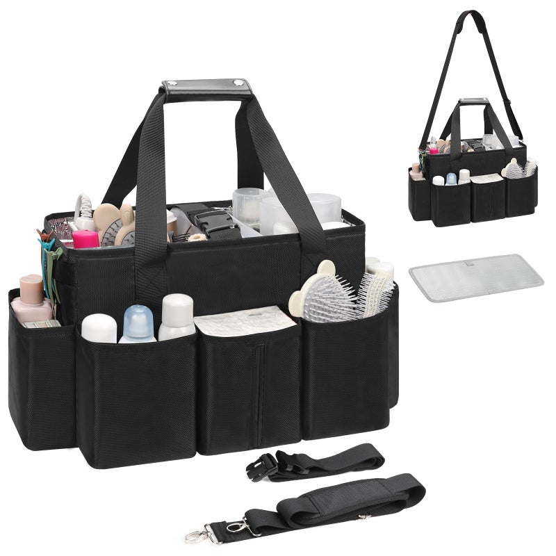 onemoky Hairstylist Traveling Bag Extra Large Hair Tools Travel Bag Hair Tool Organizer with Adjustable Dividers and Multi Pockets Professional Makeup Artist Bag Hairstylist Must Have