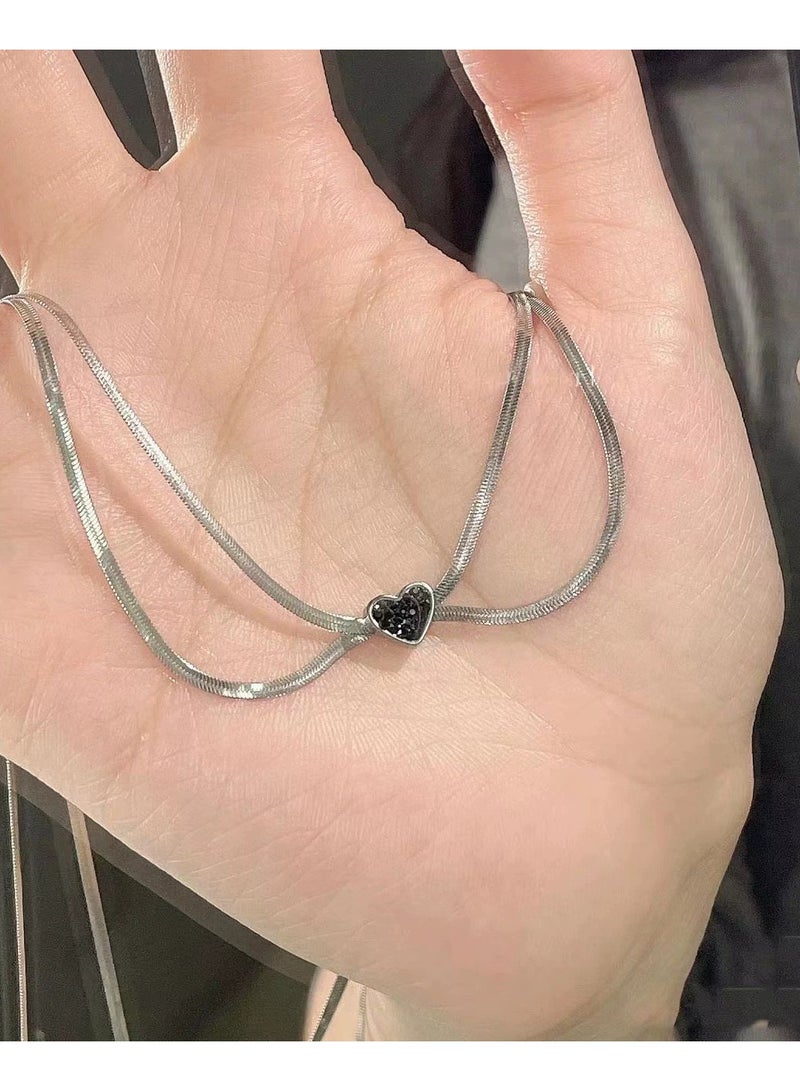 Goolsky Black Heart Choker Necklace – Edgy Sweetcool Pendant, Gothic Y2K Statement Jewelry for Women Girls  - Image 3