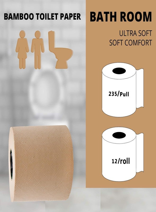 Biogreen Bamboo 2-Ply Toilet Paper Roll,100% Natural, Unbleached and Eco-Friendly Tissue Papers (Pack of 12 (235 Pulls Each)) - Image 3