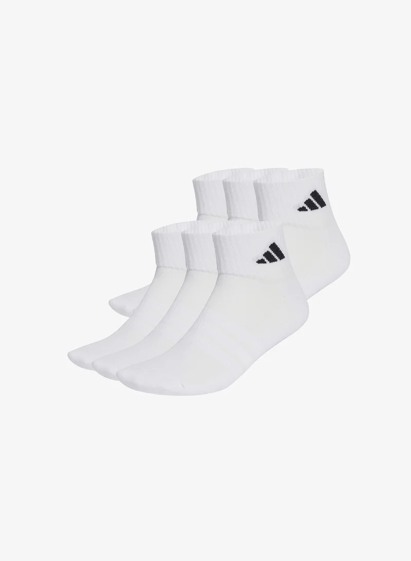 اديداس 6 Pack Cushioned Essentials Ankle Socks