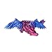 Flavery 3D Printed Dragon 18 inch Flying Articulated Dragon with Wings Flexible Winged Crystal Fidget Toy Home Decor Birthday Gift Desk PetPurple - Image 4