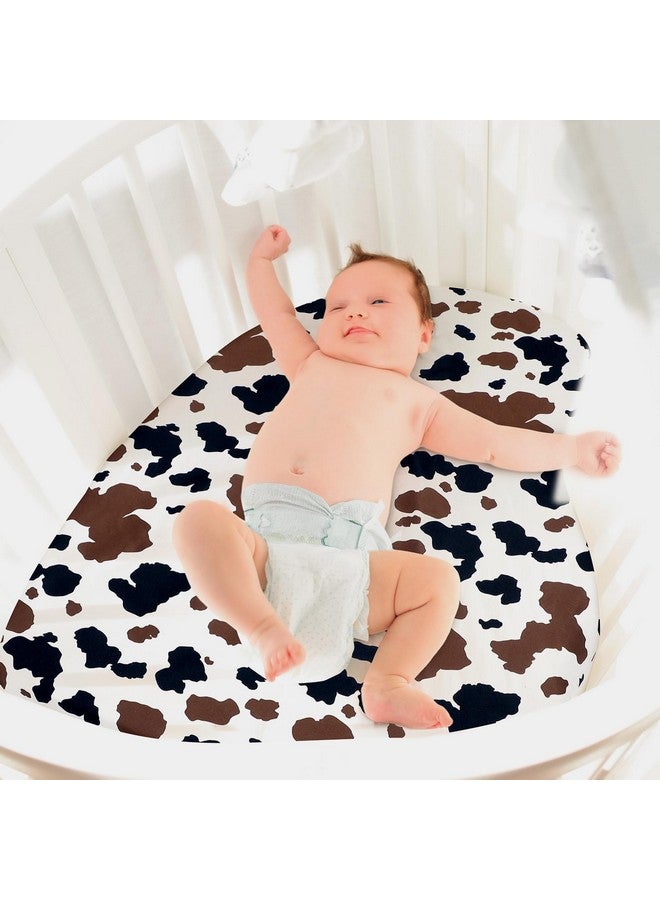 Mindsoft 2 Pcs Western Cowboy Infant Crib Sheets Set 24 in. x 38 in Mini Portable Crib Sheet Newborn Bedding Nursery Baby Sheets for Girl Boys Baby Gifts Breathable Only for Pack and Play - Image 3