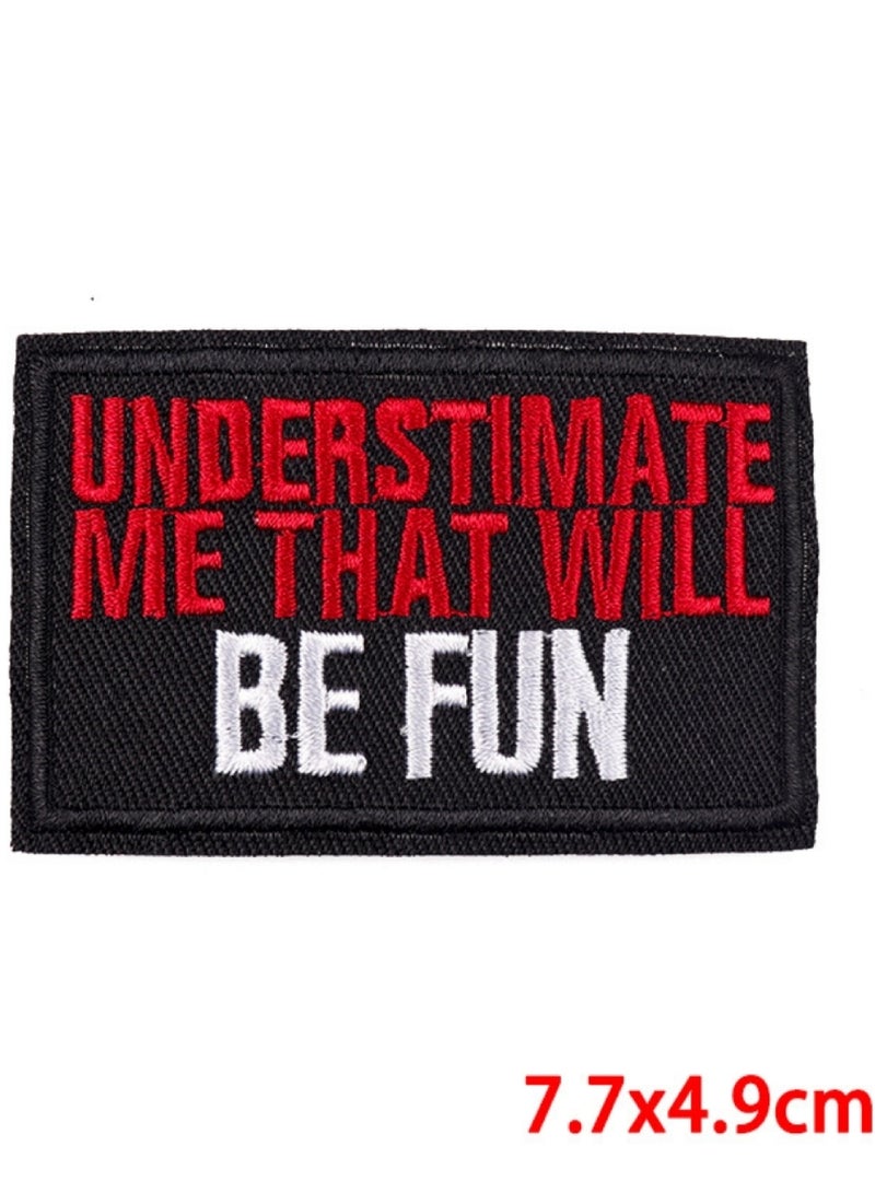 بروجكت نوماد لصاقة فيلكرو هوك Project Nomad، مجموعة تكتيكية مضحكة FUNNY، حمالة Funny 24 للحقيبة/السترة، إكسسوارات تقنية للأطفال والكبار، لحقيبة المدرسة، لحافظة الأقلام، لحقيبة الجيم، هدية للرجال/النساء مقاس 7.7×4.9 - Image 1