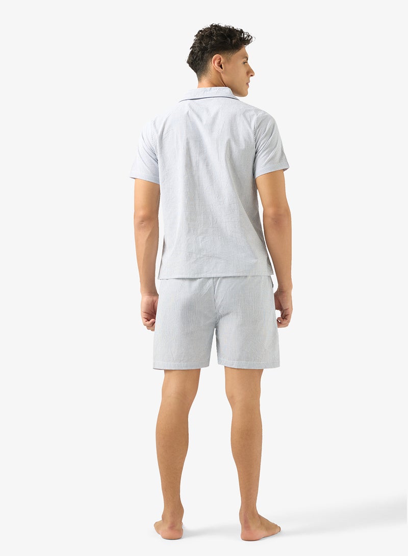 سفنتي فايف طقم بيجامة قميص وشورت - Image 2