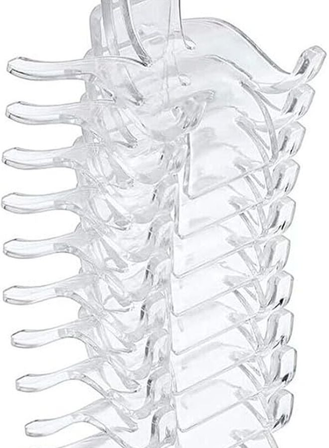 حامل عرض أكريليك شفاف لصخور الجيود والكريستال والمعادن والحفريات، 10 قطع - Image 1