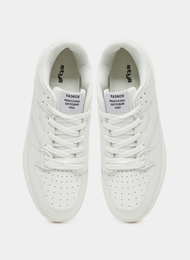Styli Low Top Courtroom Lace Up Sneakers