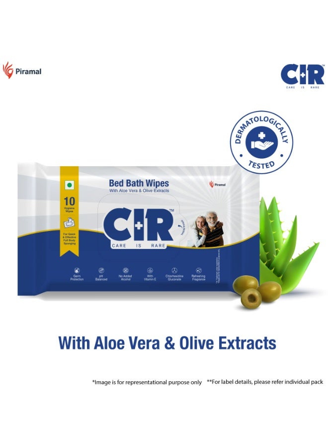 CIR Soft Body Cleansing Wet Bed Bath Wipes for Adults | Body Sponging | Extra Large, 10 Wipes/Pack (Pack of 12), 120 Wipes, White, One Size - Image 3