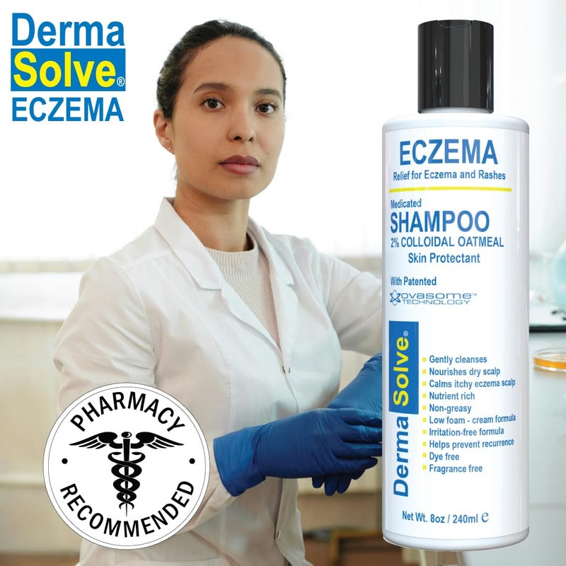Dermasolve Eczema Relief Shampoo - Flare Control Scalp & Dandruff Free Therapy That Protects, Moisturizes, and Repairs Skin for Kids & Adults - Steroid Free (2-Pack) - Image 4