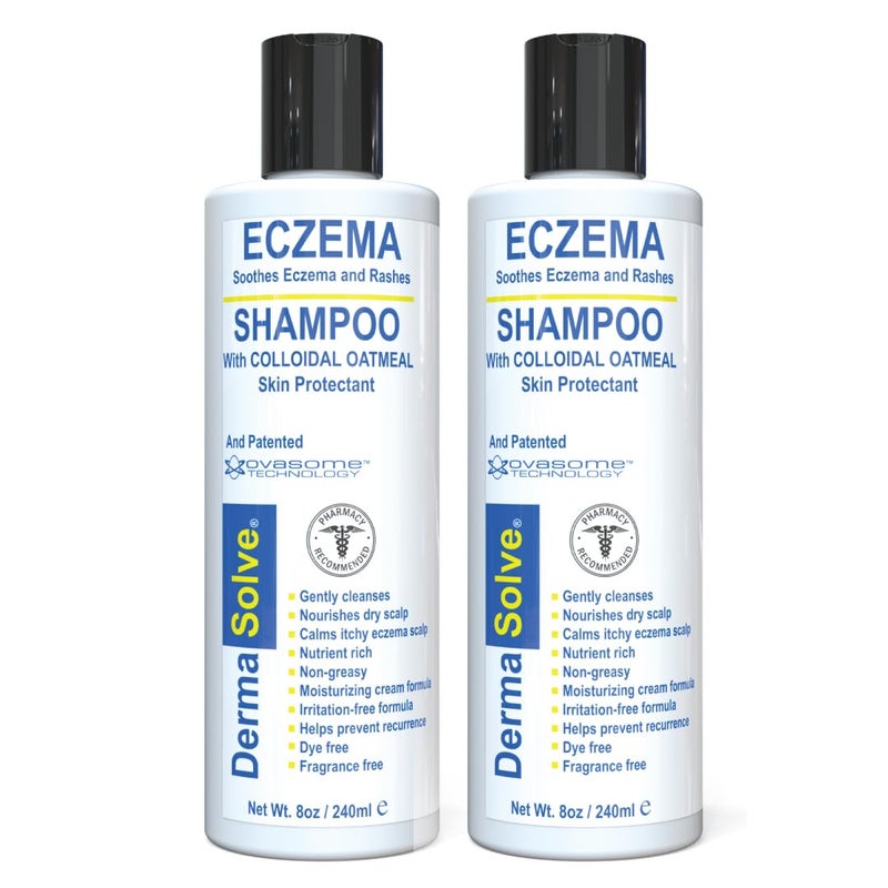Dermasolve Eczema Relief Shampoo - Flare Control Scalp & Dandruff Free Therapy That Protects, Moisturizes, and Repairs Skin for Kids & Adults - Steroid Free (2-Pack) - Image 1