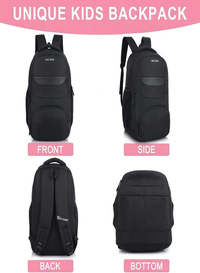 Half Moon Spark School Bag for Boys Girls 30L | Backpack for School College Travel Daily Use| 4 Compartments | 15.6 Inch Laptop Sleeve | Water Resistant | Daypack | Tuition Bag | Bagpack - Image 4