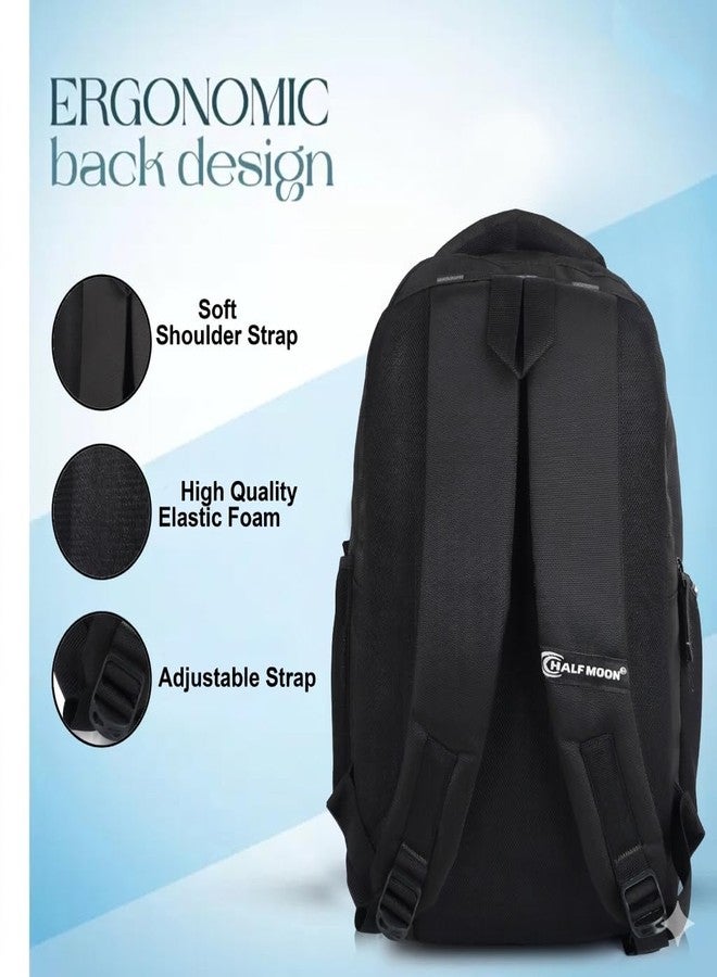Half Moon Spark School Bag for Boys Girls 30L | Backpack for School College Travel Daily Use| 4 Compartments | 15.6 Inch Laptop Sleeve | Water Resistant | Daypack | Tuition Bag | Bagpack - Image 5