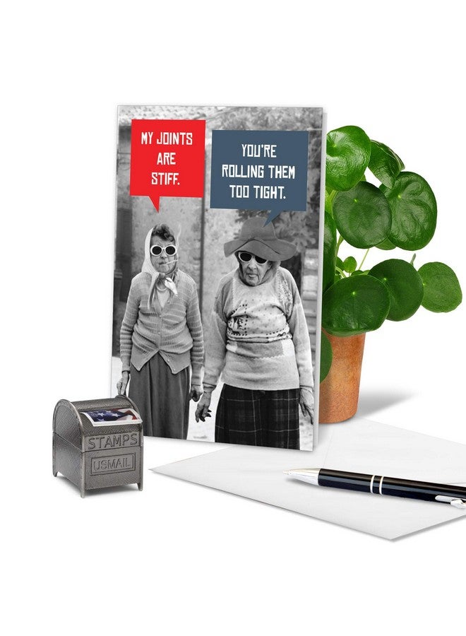 NobleWorks - Hilarious Birthday Greeting Card with 5 x 7 Inch Envelope (1 Card) Bday Stiff Joints C5680BDG - Image 3