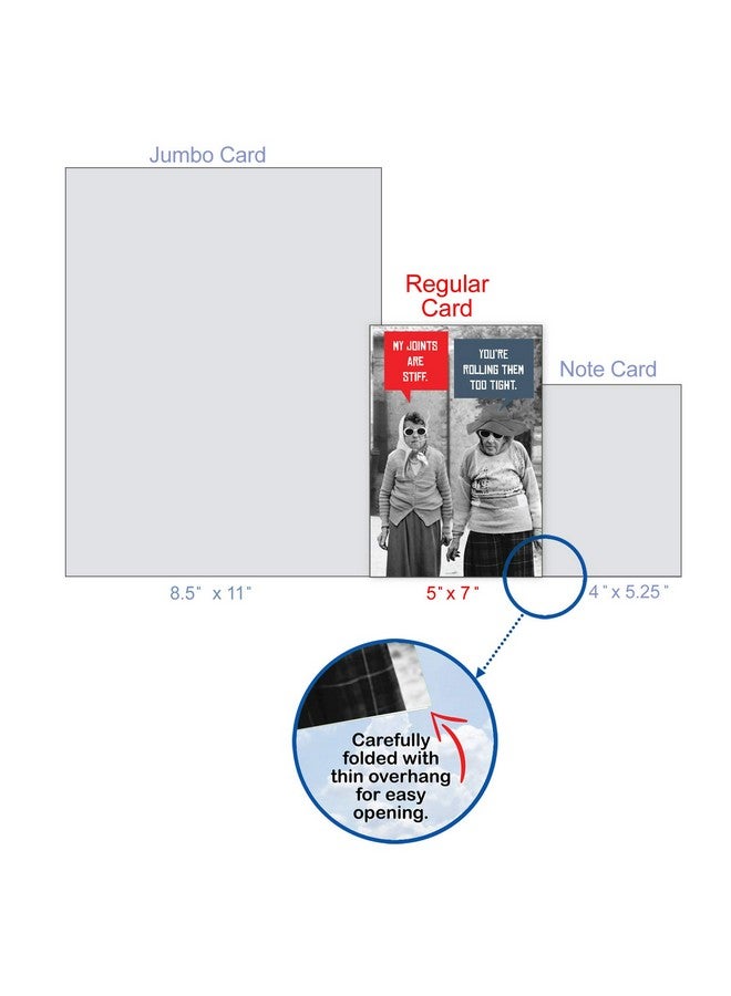 NobleWorks - Hilarious Birthday Greeting Card with 5 x 7 Inch Envelope (1 Card) Bday Stiff Joints C5680BDG - Image 4