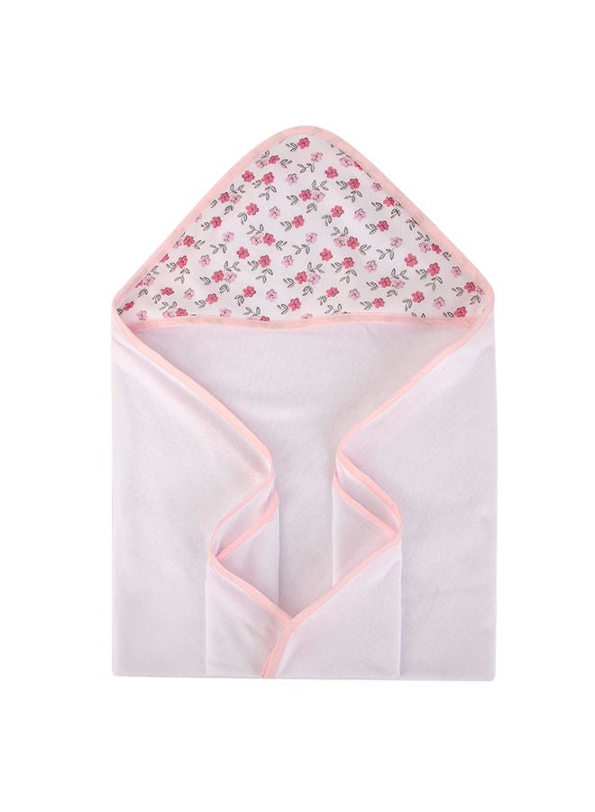 hudson baby Knit Terry Hooded Towel 3 Piece Floral Pretty Elephant - Image 3