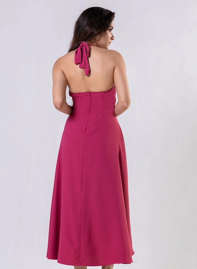 Zigzag  Sleeveless Empired Line Chiffon Dress for Women | Best Price UAE
