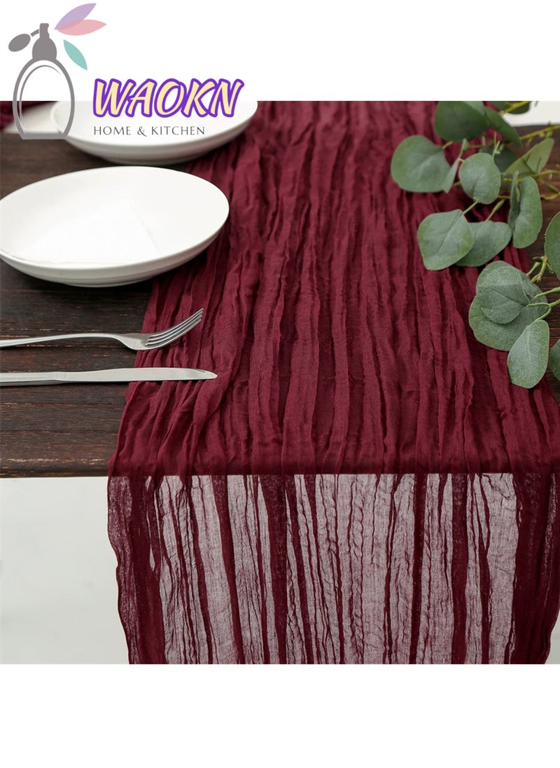 WAOKN 1 Piece Polyester Table Cloth Atmospheric Folding Bali Table Runner Elegant Red Burlap Table Runner Holiday Table Decoration Art Table Runner Home Decoration Pottery Decoration 