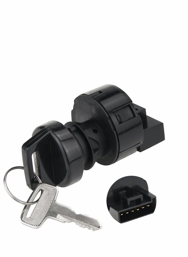 Lgnition Key Switch for Polaris Ranger 400 425 500 570 700 800 900 1000 RZR 570 800 900 1000 Sportsman 400 500 600 700 800 Replace 4011002 4012165 Off Run Start 6 Pin 3 Position - Image 1