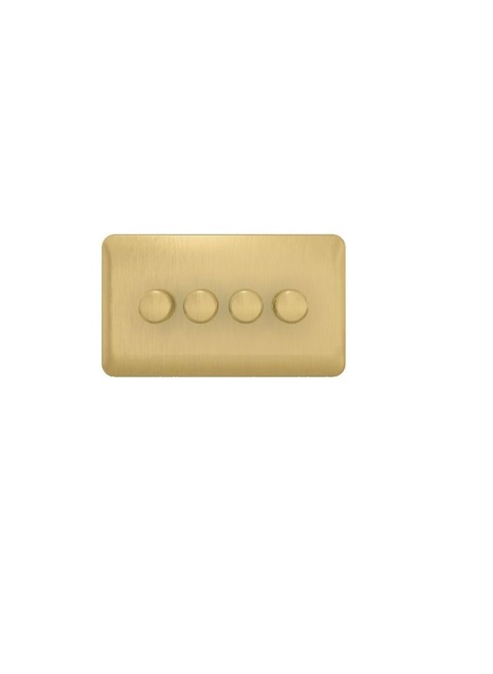 Schneider Electric Lisse GGBL6042CSBS Universal Dimmer Switches- 4 Gang 2 Way - 250W/VA Satin Brass - Image 1