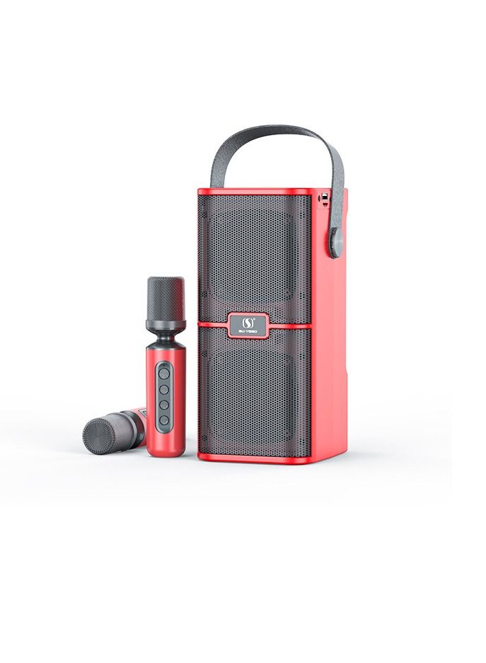 YS YS218 New High Power High  Bluetooth Dual Speaker Microphone All-In-One Family Outdoor Party Karaoke TF Sound Bag  - Image 1
